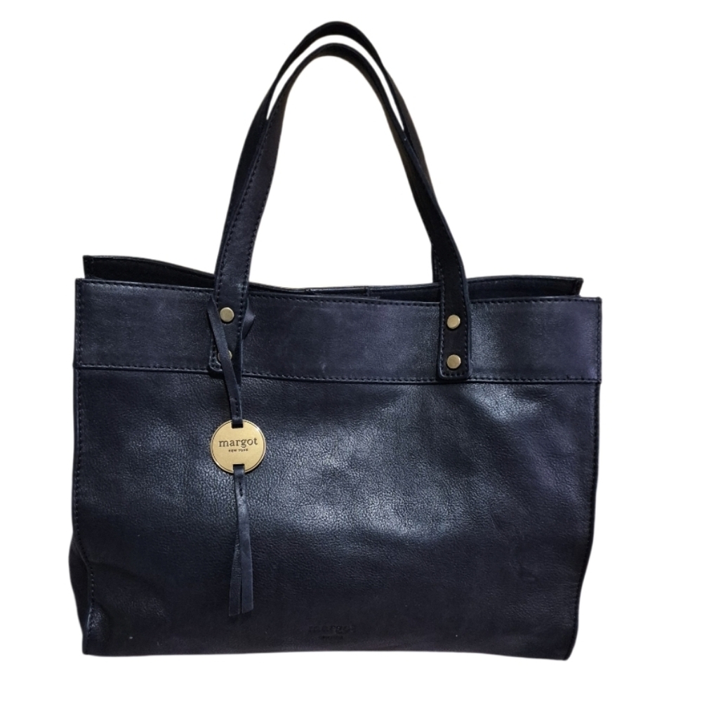 Margot New York Black Leather Shoulder Bag